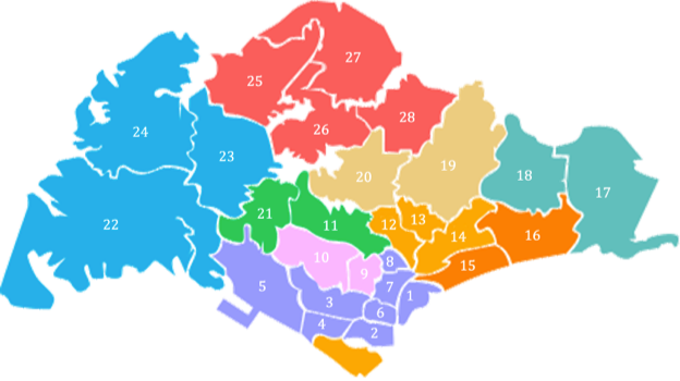 Singapore District Code - Demarcation Map Singapore District Code - Demarcation Map